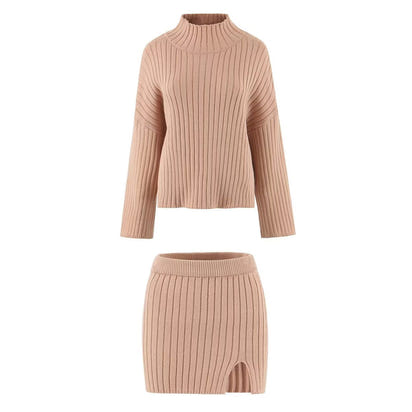 Strick-Set mit schickem Schlitz