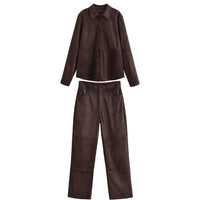 Luxuriöses Set in Samtleder-Optik