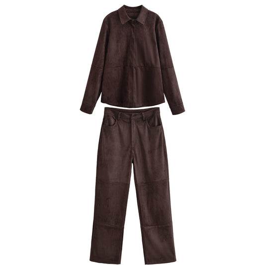 Luxuriöses Set in Samtleder-Optik