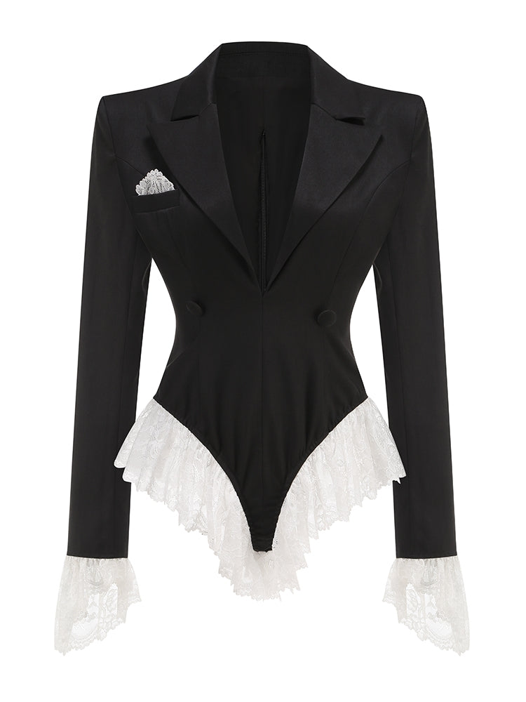 Jumpsuit mit Spitzen-Details