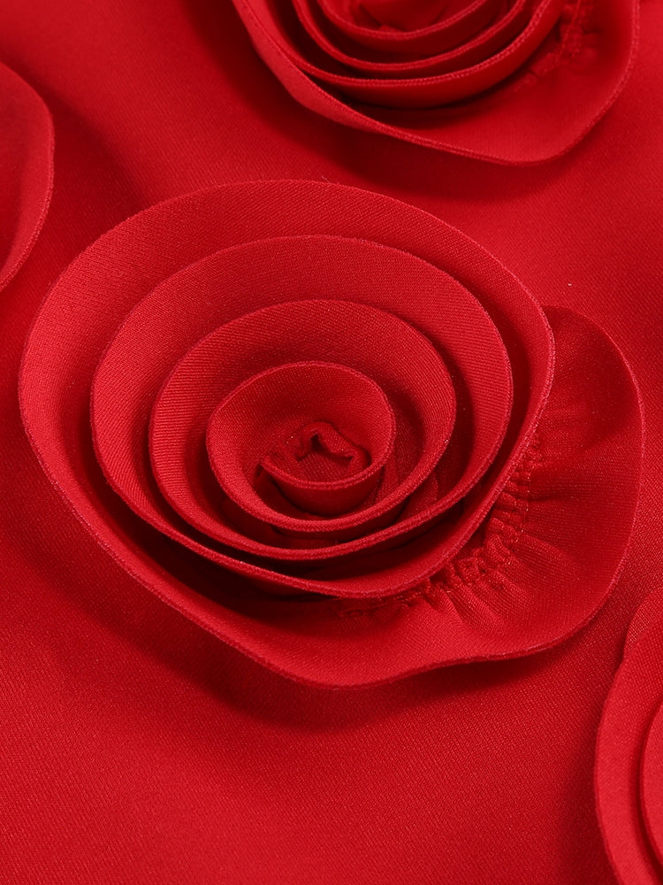 Verspieltes Mini-Kleid mit Blumen-Details