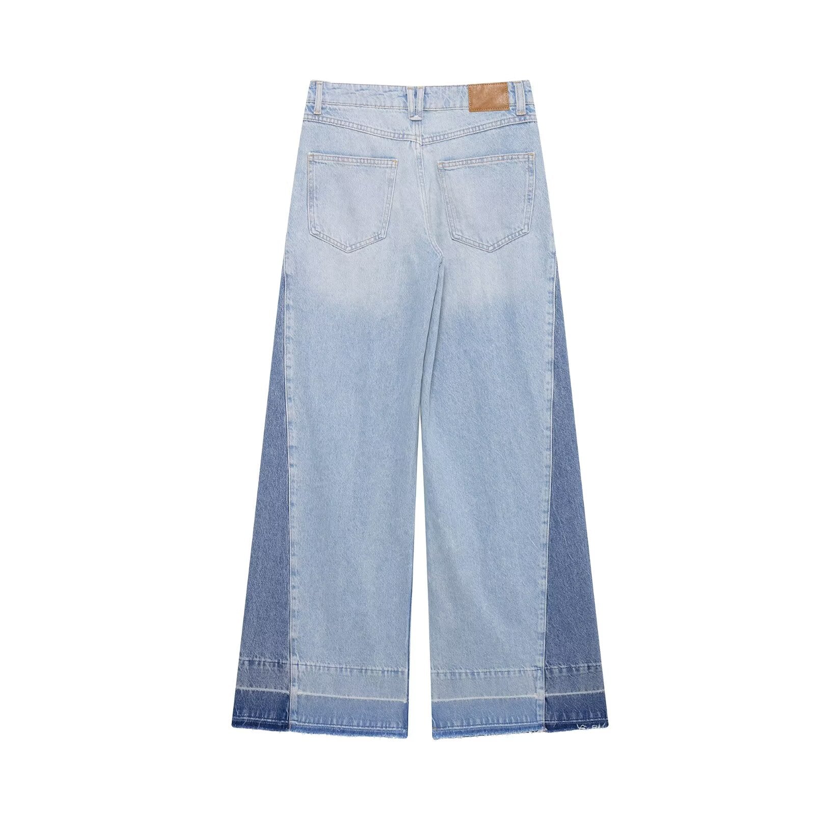 High-Waist Jeans mit Patchwork
