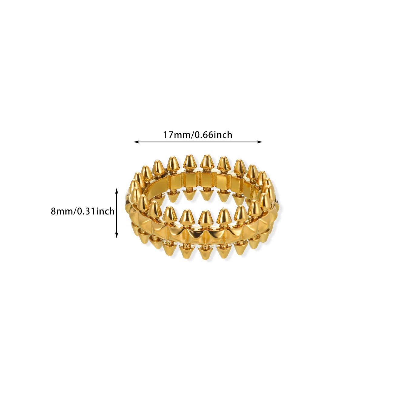 Vintage-Kugelringe aus Edelstahl