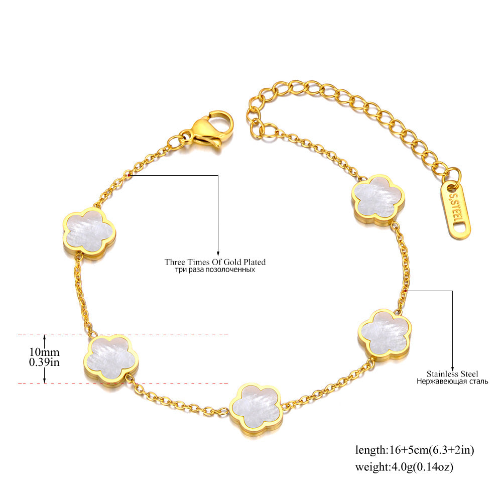 Muschel-Blumen-Armband