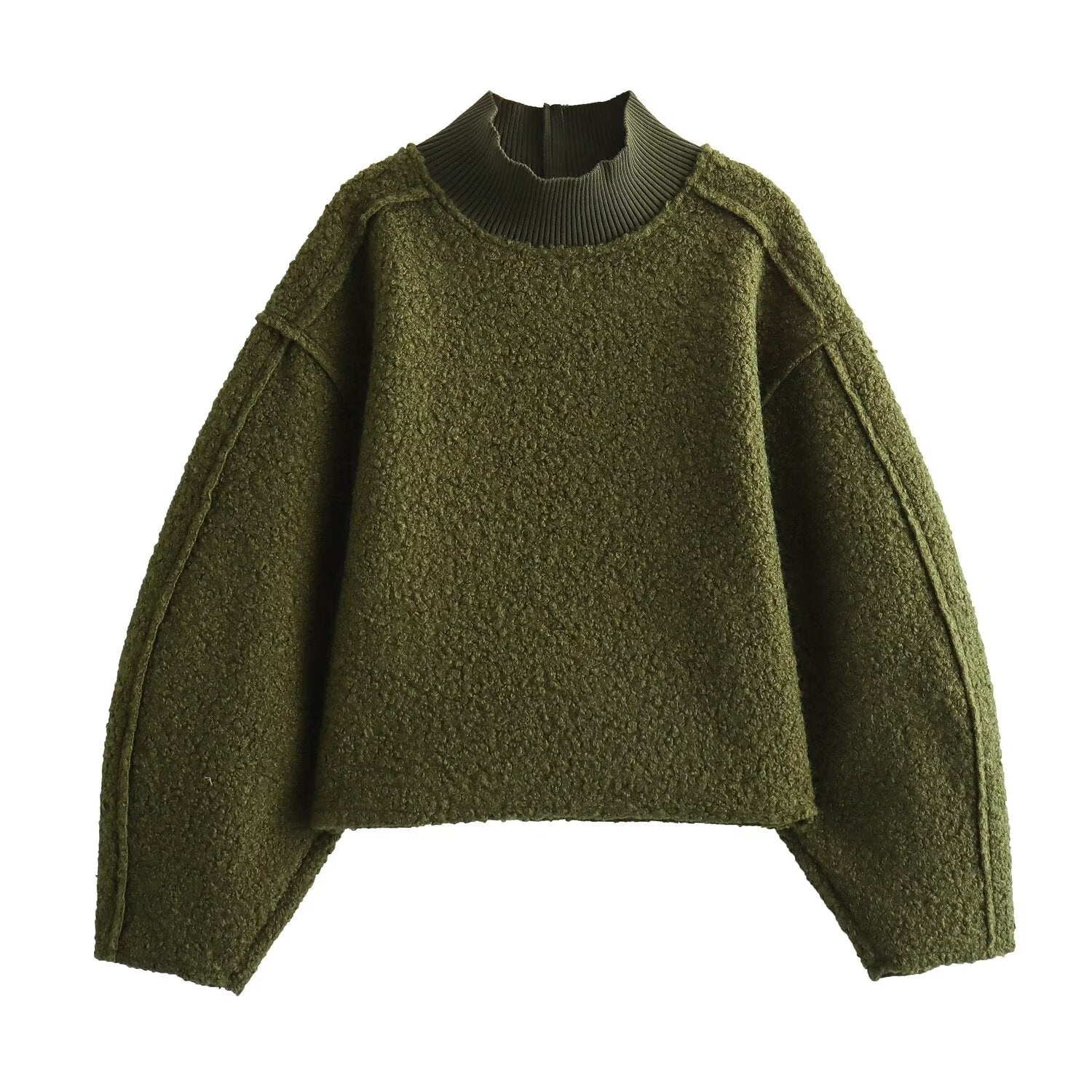 Lockeres Sweatshirt mit Stehkragen
