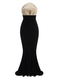 Schwarzes Maxikleid aus Samt