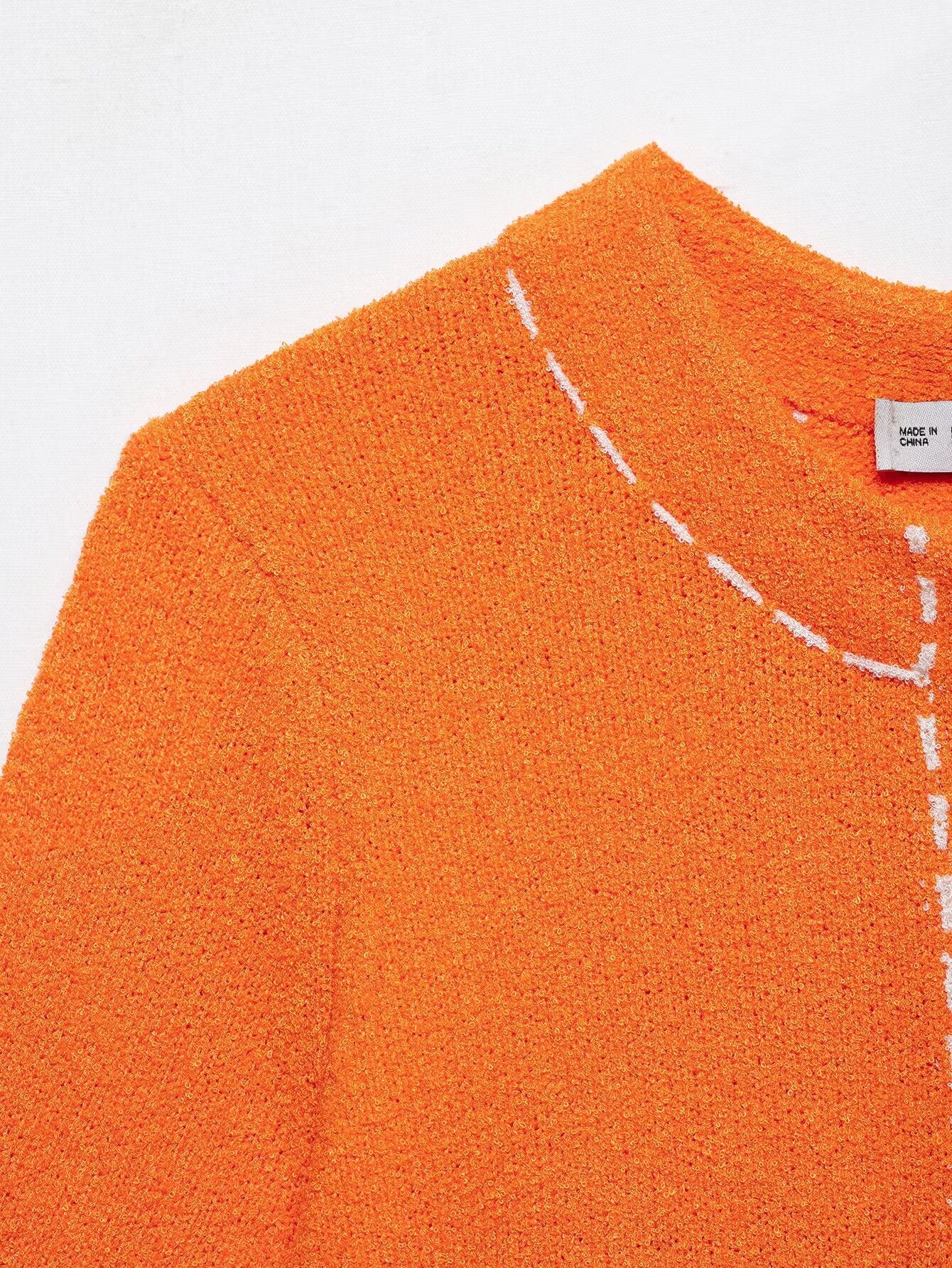 Strickjacke mit runden Hals