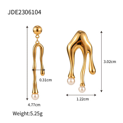 Kreative Ohrringe mit Perlen