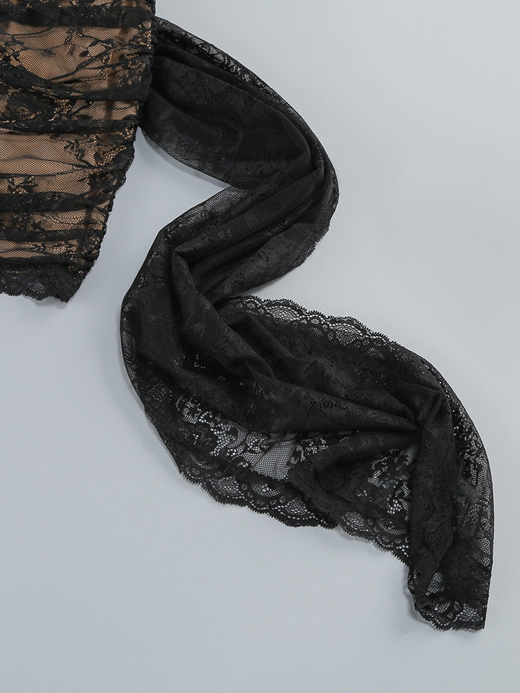 Mini-Kleid mit Korsett-Detail