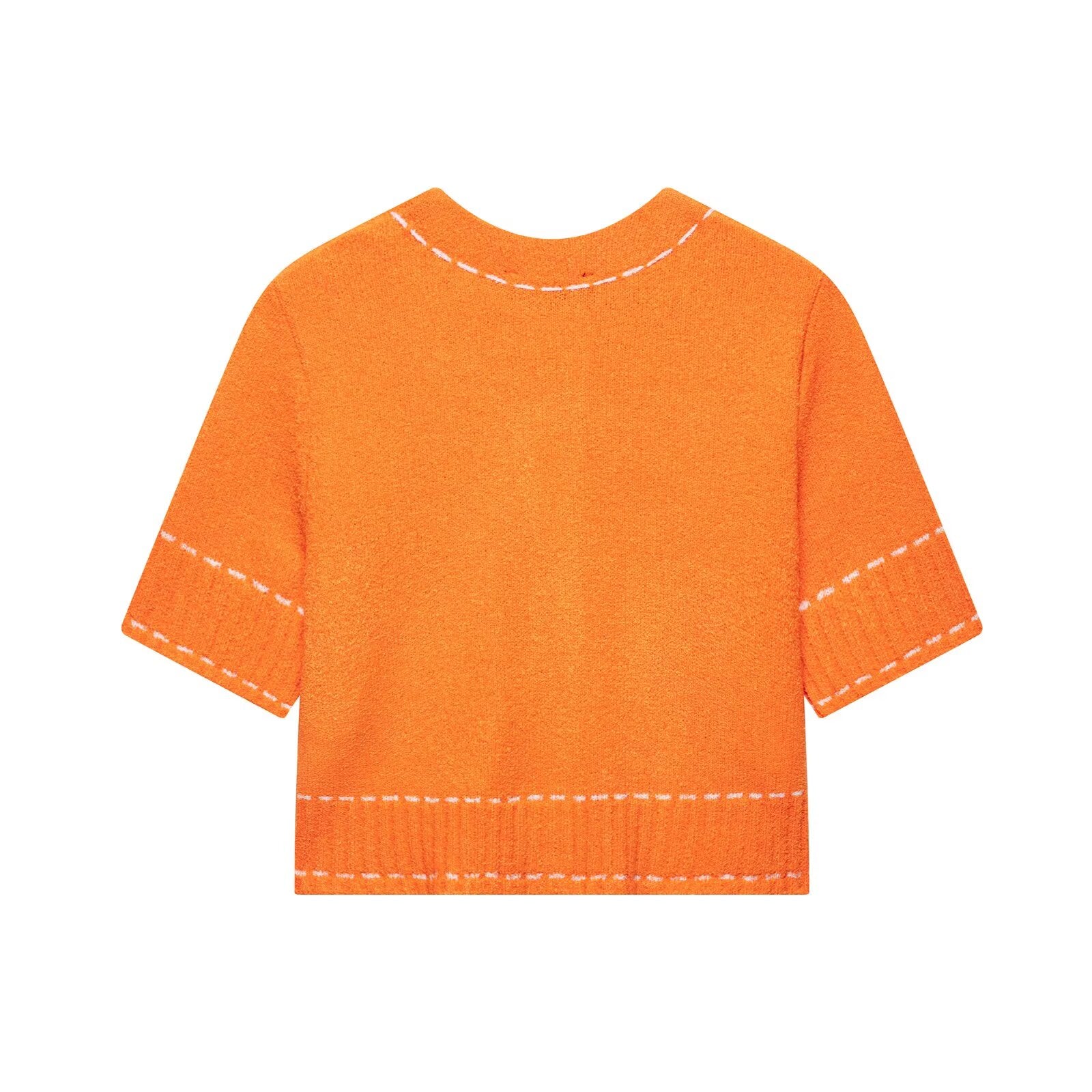 Strickjacke mit runden Hals