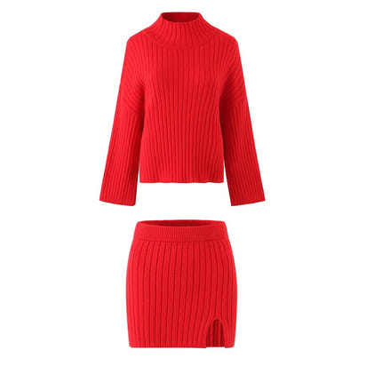 Strick-Set mit schickem Schlitz