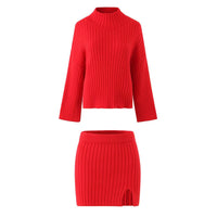 Strick-Set mit schickem Schlitz