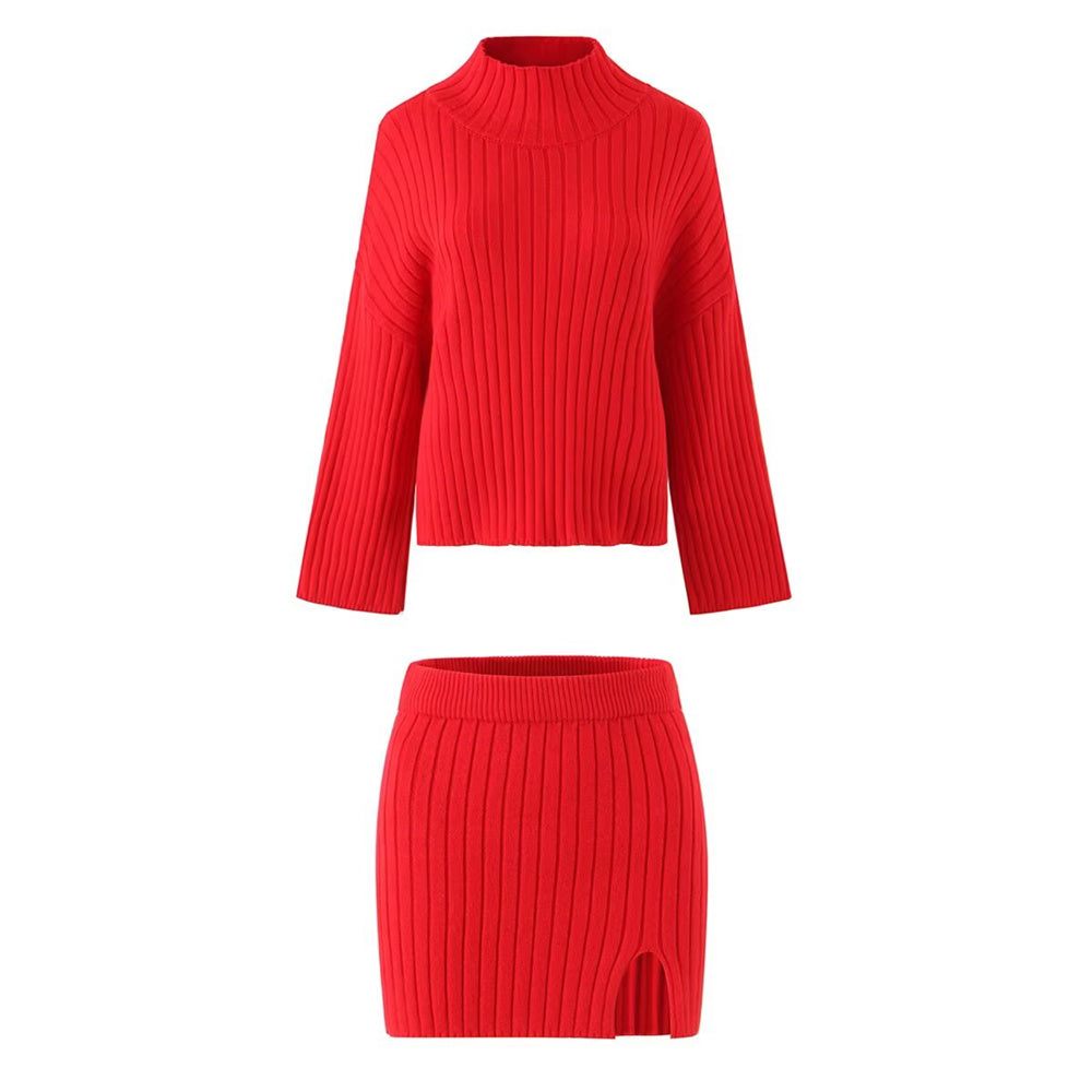 Strick-Set mit schickem Schlitz