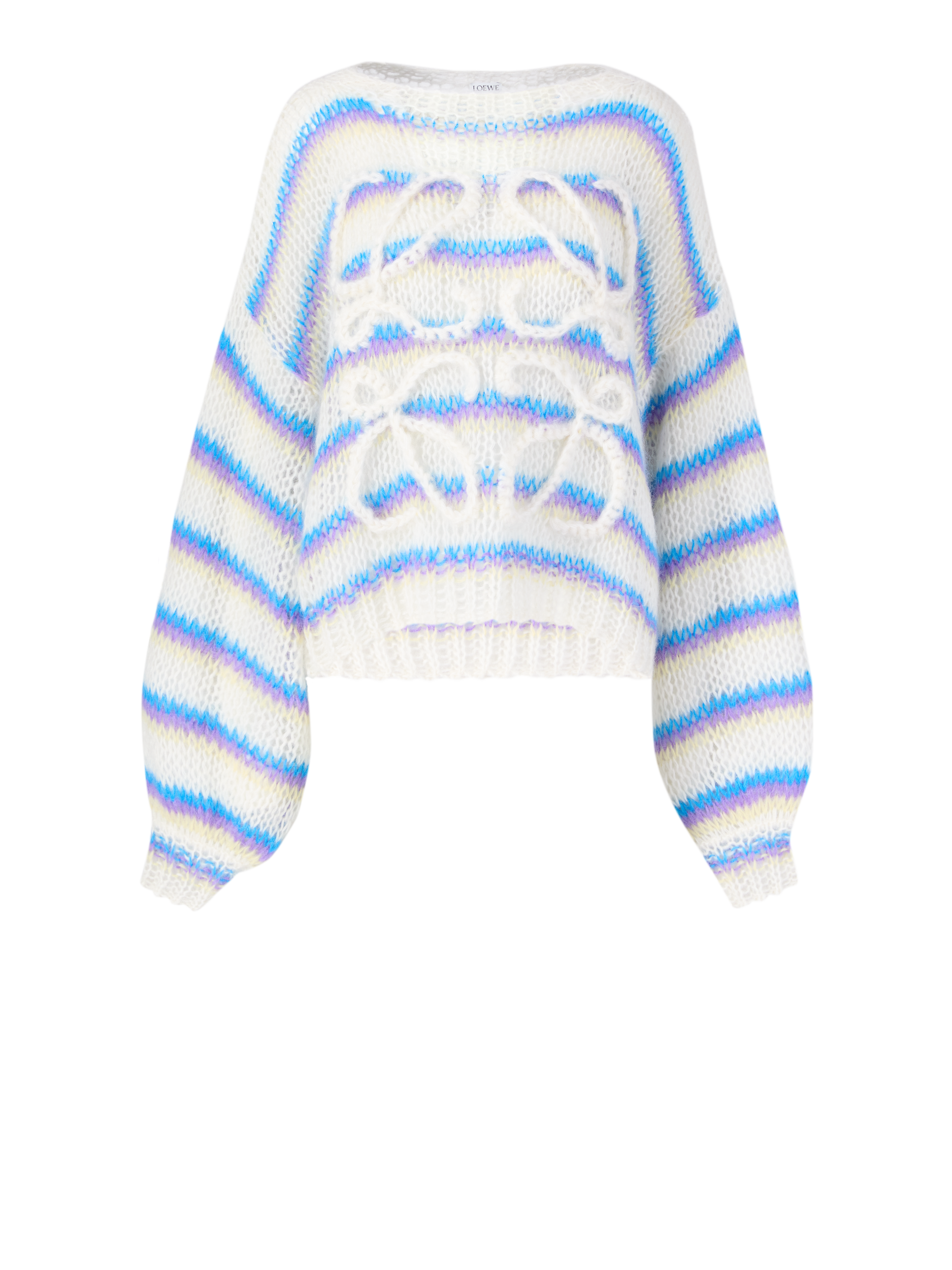 Damen-Strickpullover, gestreift