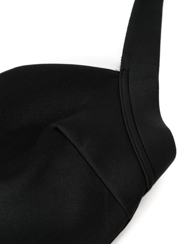 Schwarzer Einteiler mit V-Ausschnitt&Neckholder
