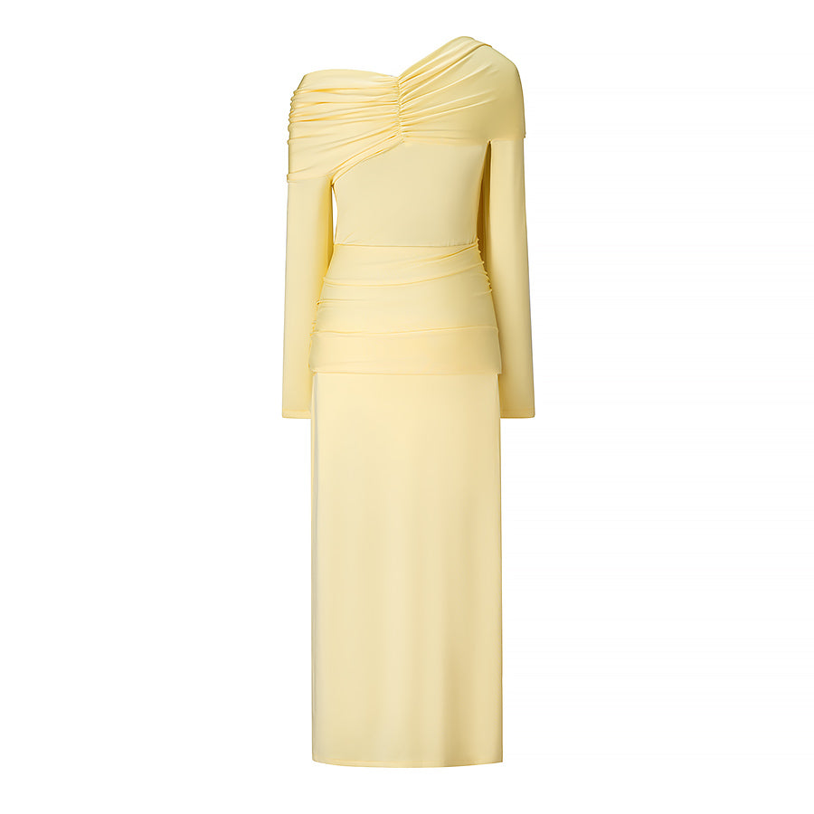 Sonniges Kleid in strahlendem Gelb