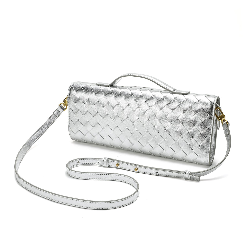 Gewebte Handtasche im minimalistischen Stil