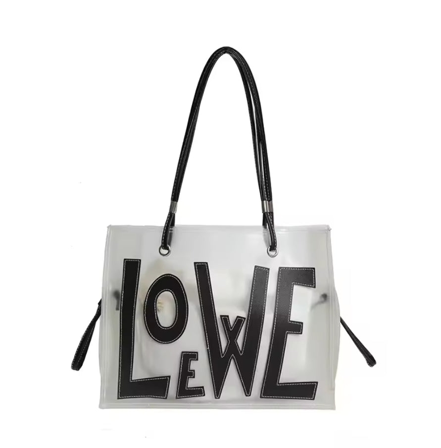 Damen Graffiti-Tasche (durchsichtig)