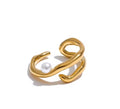 Geometrischer Ring mit Perle