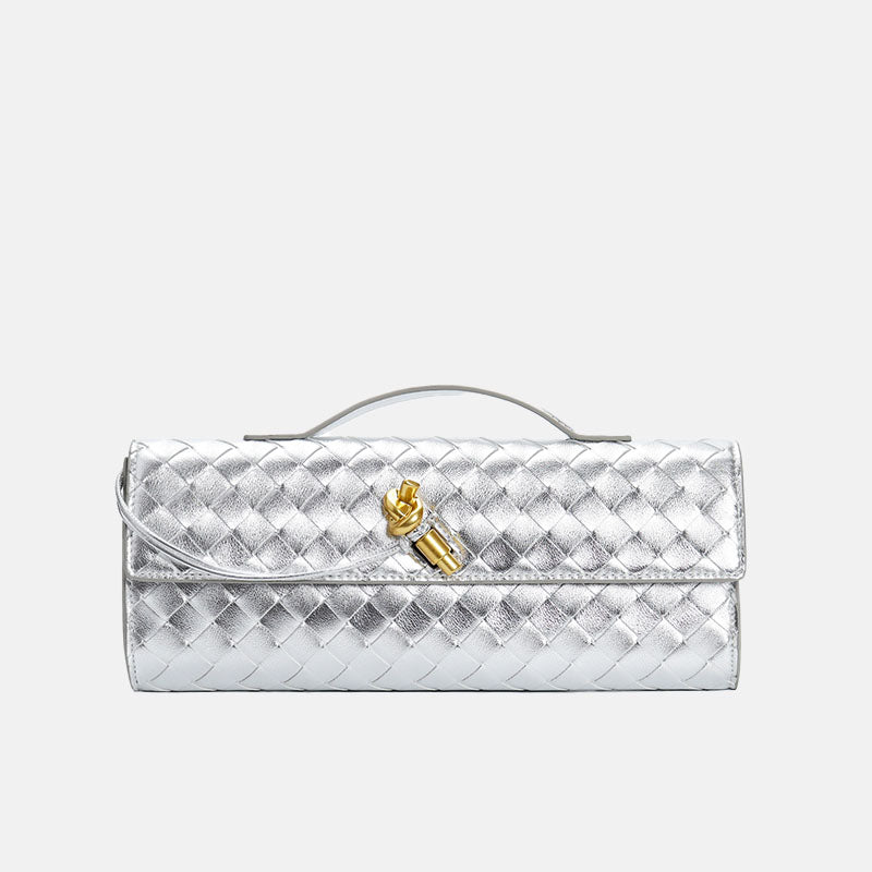 Gewebte Handtasche im minimalistischen Stil