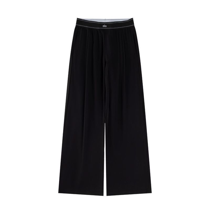 Damen-Hose mit hohem Bund und weitem Bein